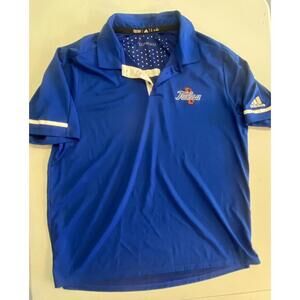 Men's Adidas University Tulsa Golden Hurricane Climachill Polo Style XL Blue